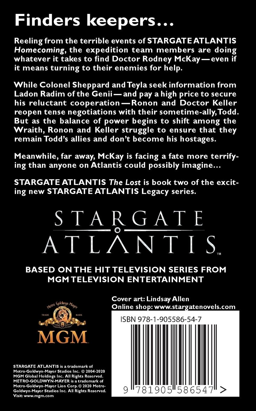 Rückseitencover STARGATE ATLANTIS The Lost (Legacy book 2)