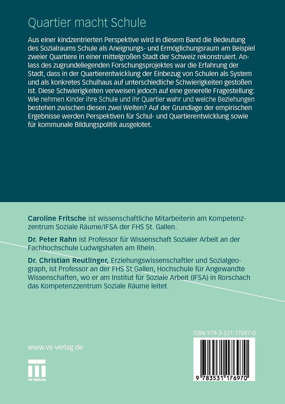 Rückseitencover Quartier macht Schule
