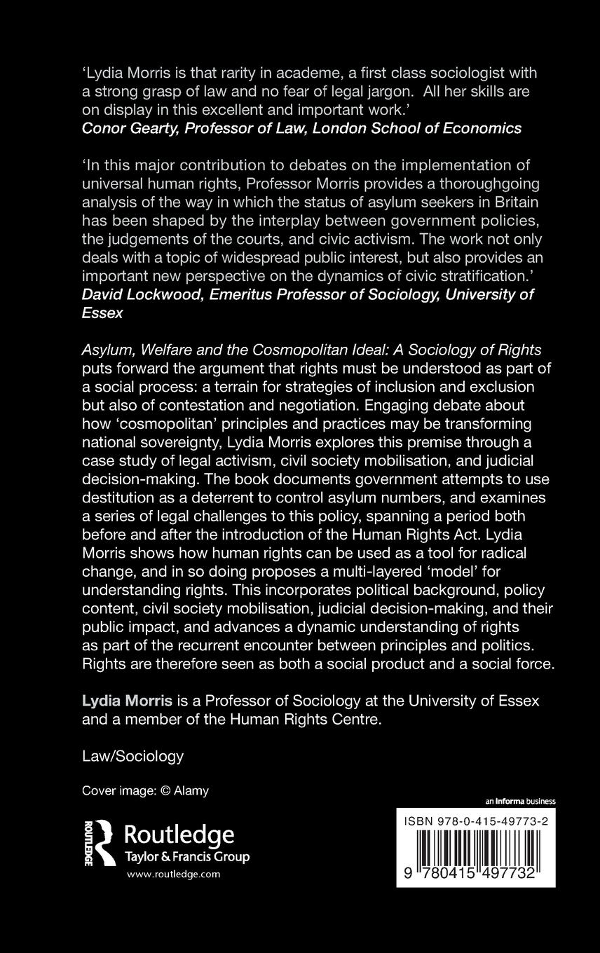 Rückseitencover Asylum, Welfare and the Cosmopolitan Ideal