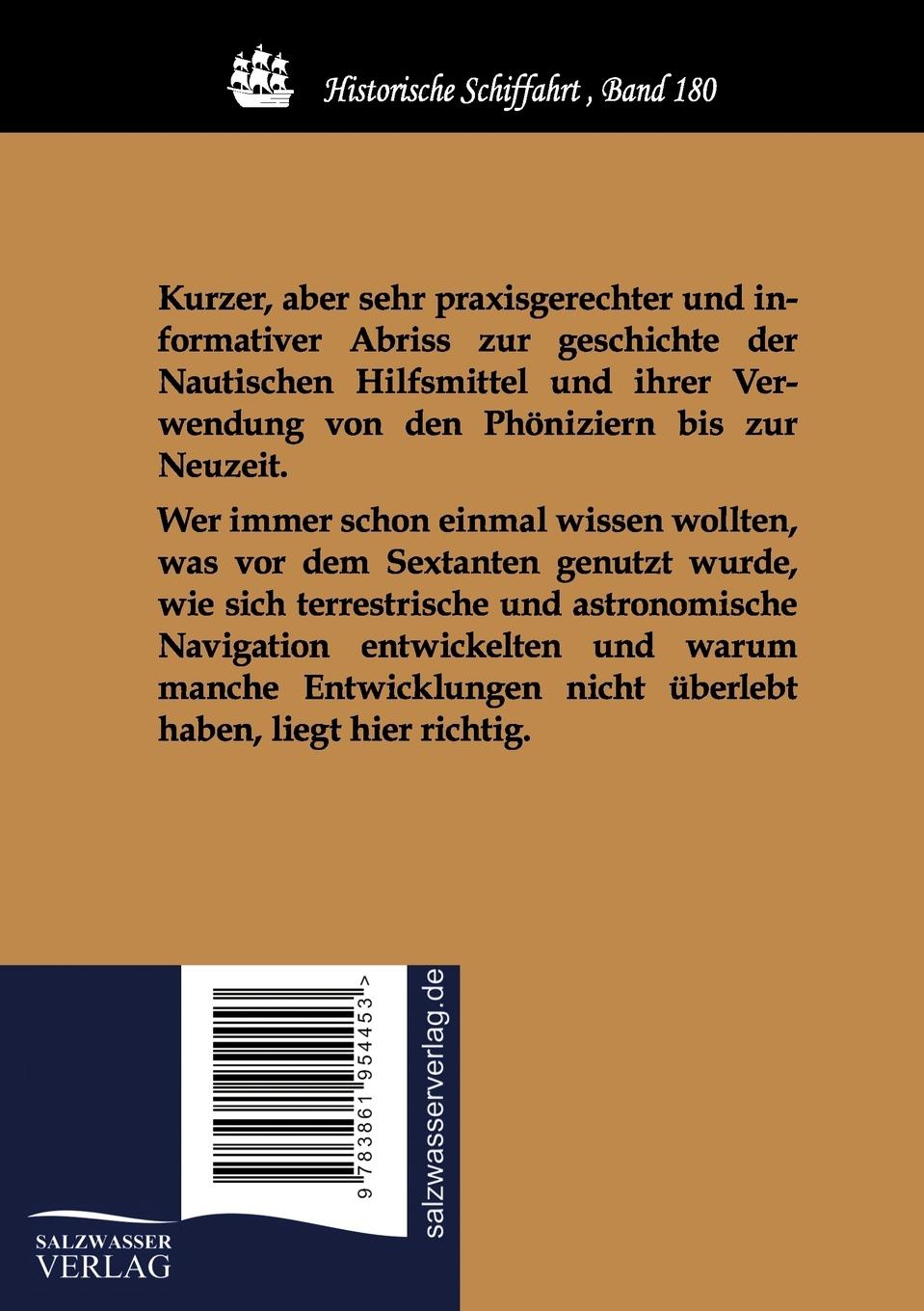Rückseitencover Die Entwicklung der Nautik und ihrer Hilfsmittel vom Altertum bis zur Neuzeit
