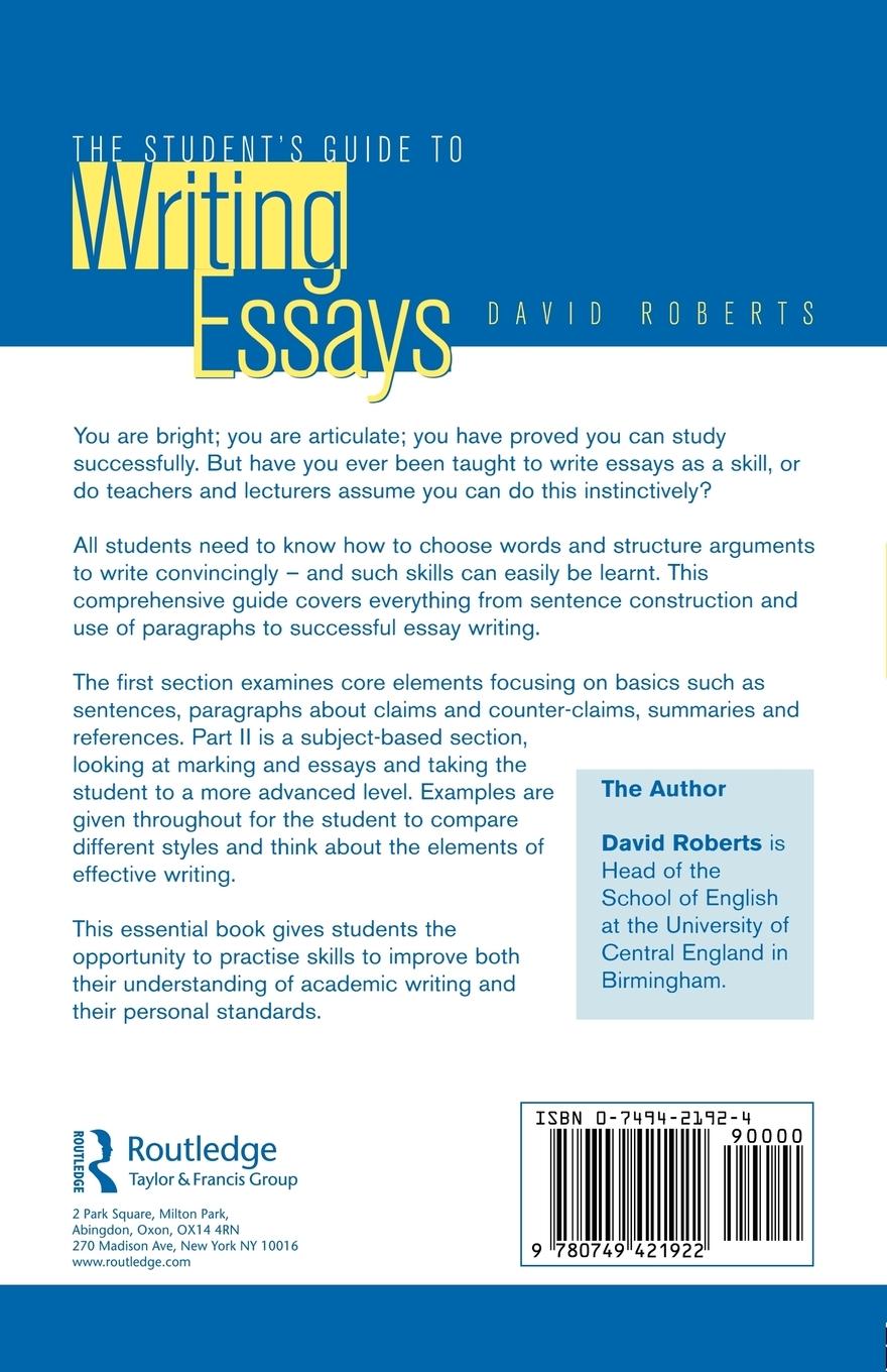 Rückseitencover The Student's Guide to Writing Essays