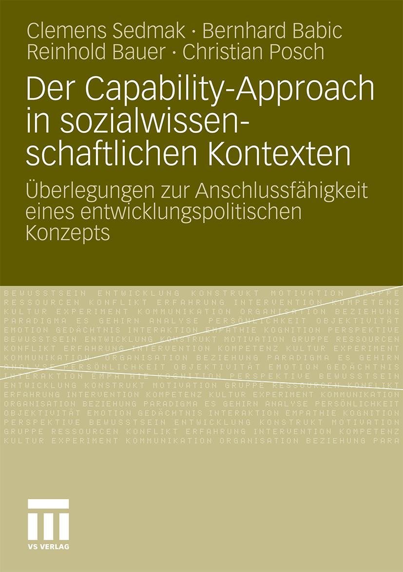 Vorderes Coverbild Der Capability-Approach in sozialwissenschaftlichen Kontexten