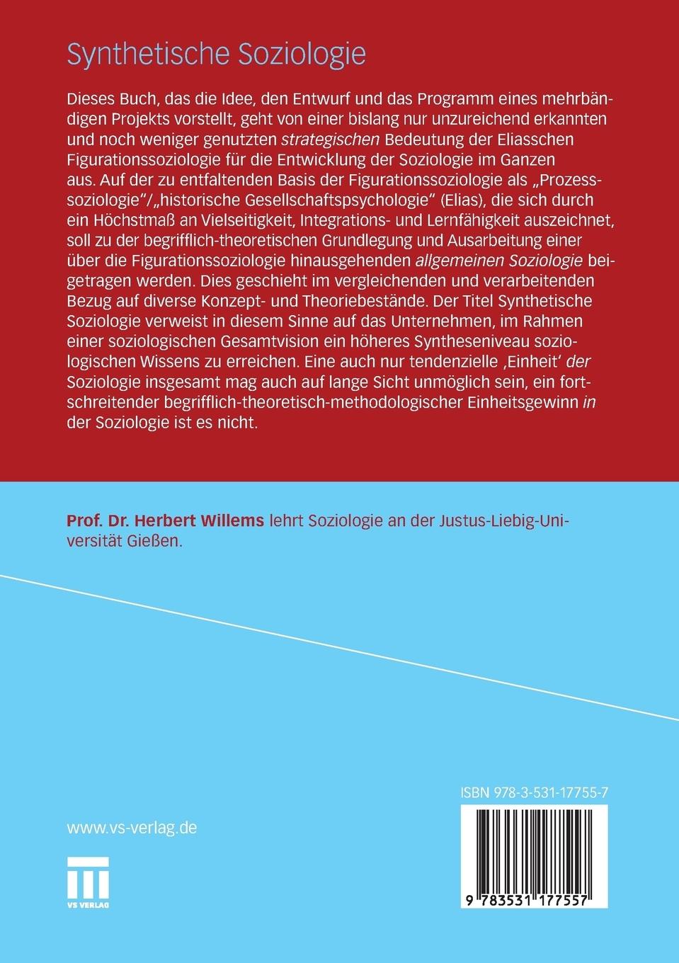 Rückseitencover Synthetische Soziologie