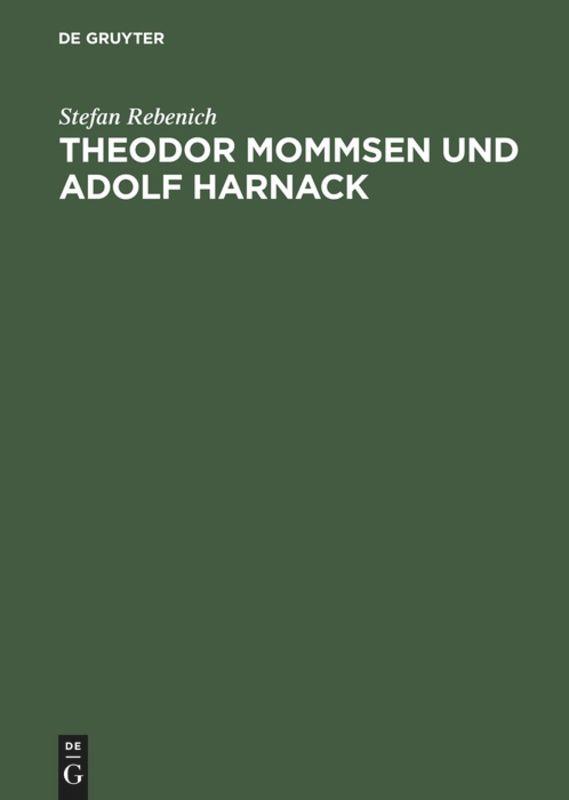 Vorderes Coverbild Theodor Mommsen und Adolf Harnack