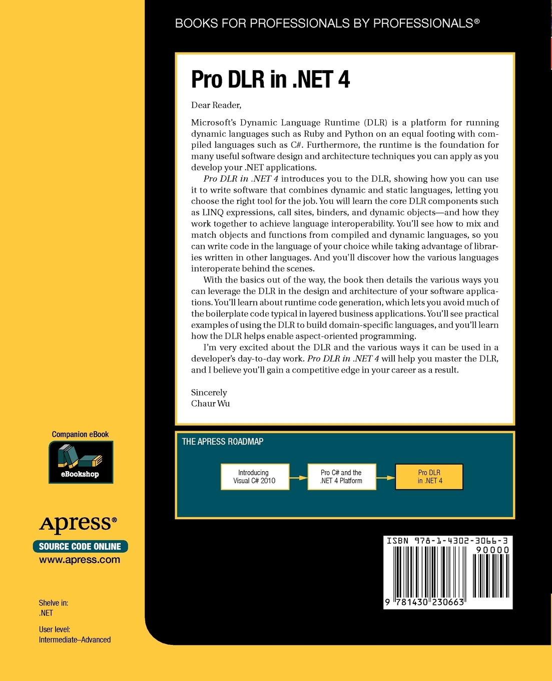 Rückseitencover Pro DLR in .NET 4