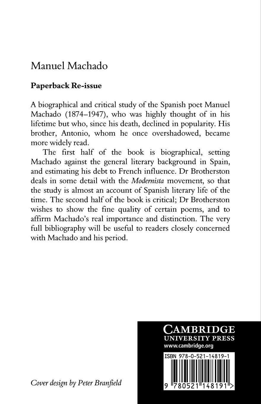 Rückseitencover Manuel Machado