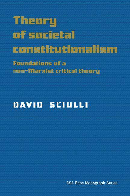 Vorderes Coverbild Theory of Societal Constitutionalism