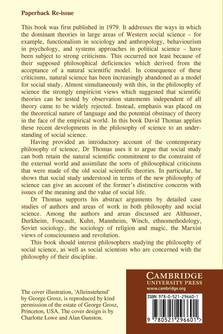 Rückseitencover Naturalism and Social Science