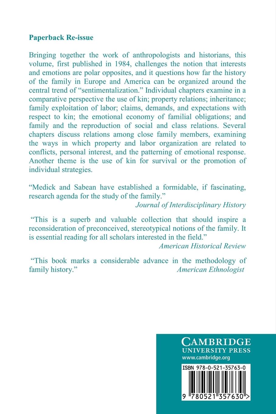 Rückseitencover Interest and Emotion