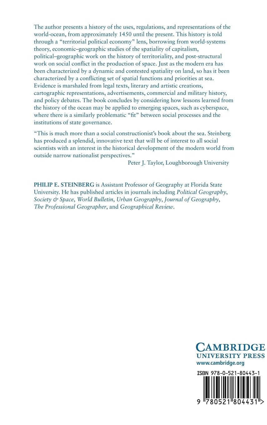 Rückseitencover The Social Construction of the Ocean