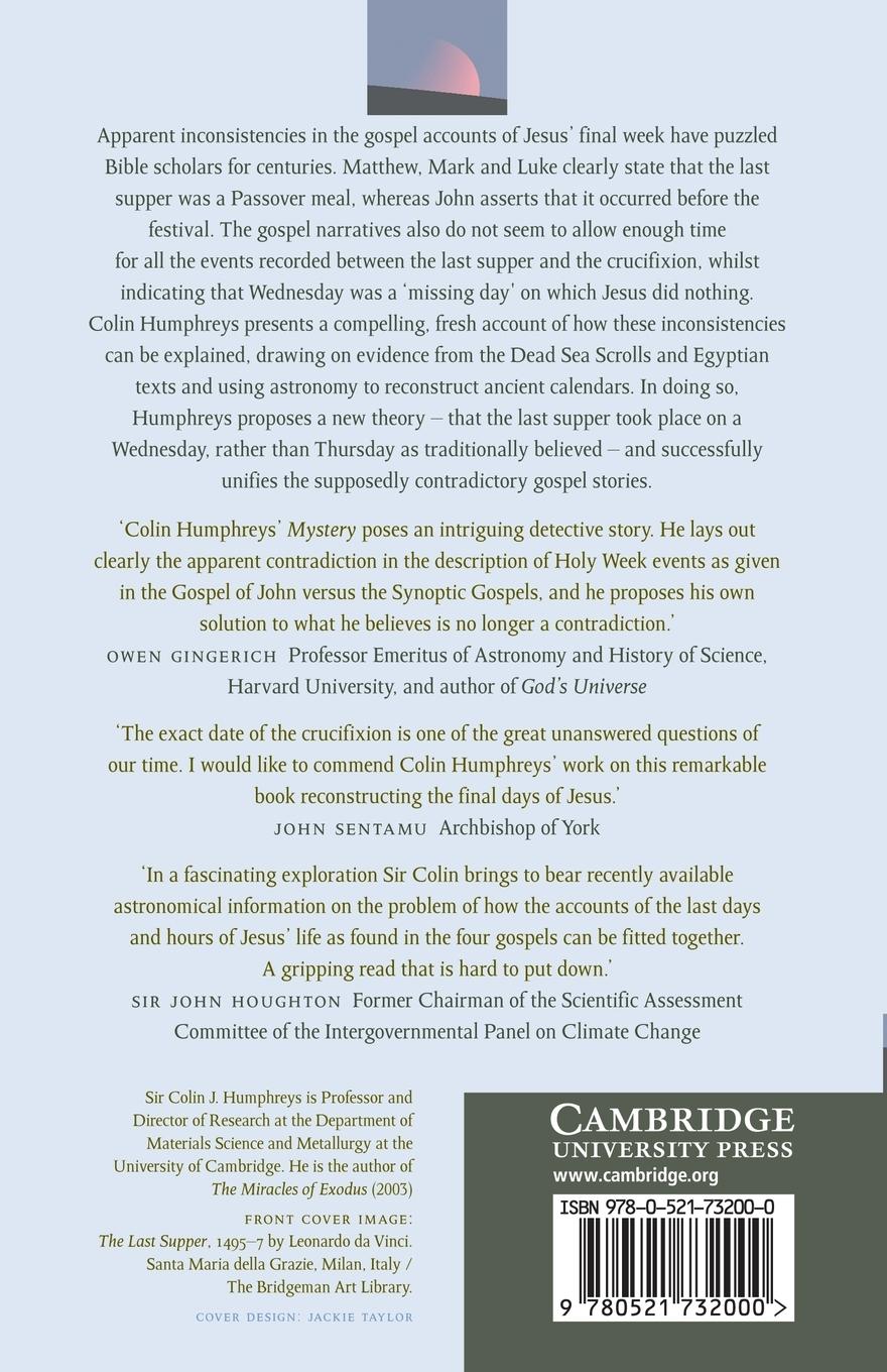 Rückseitencover The Mystery of the Last Supper