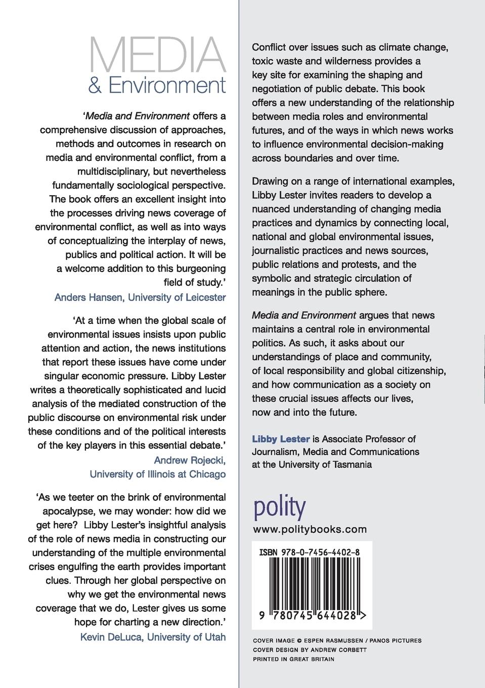 Rückseitencover Media and Environment