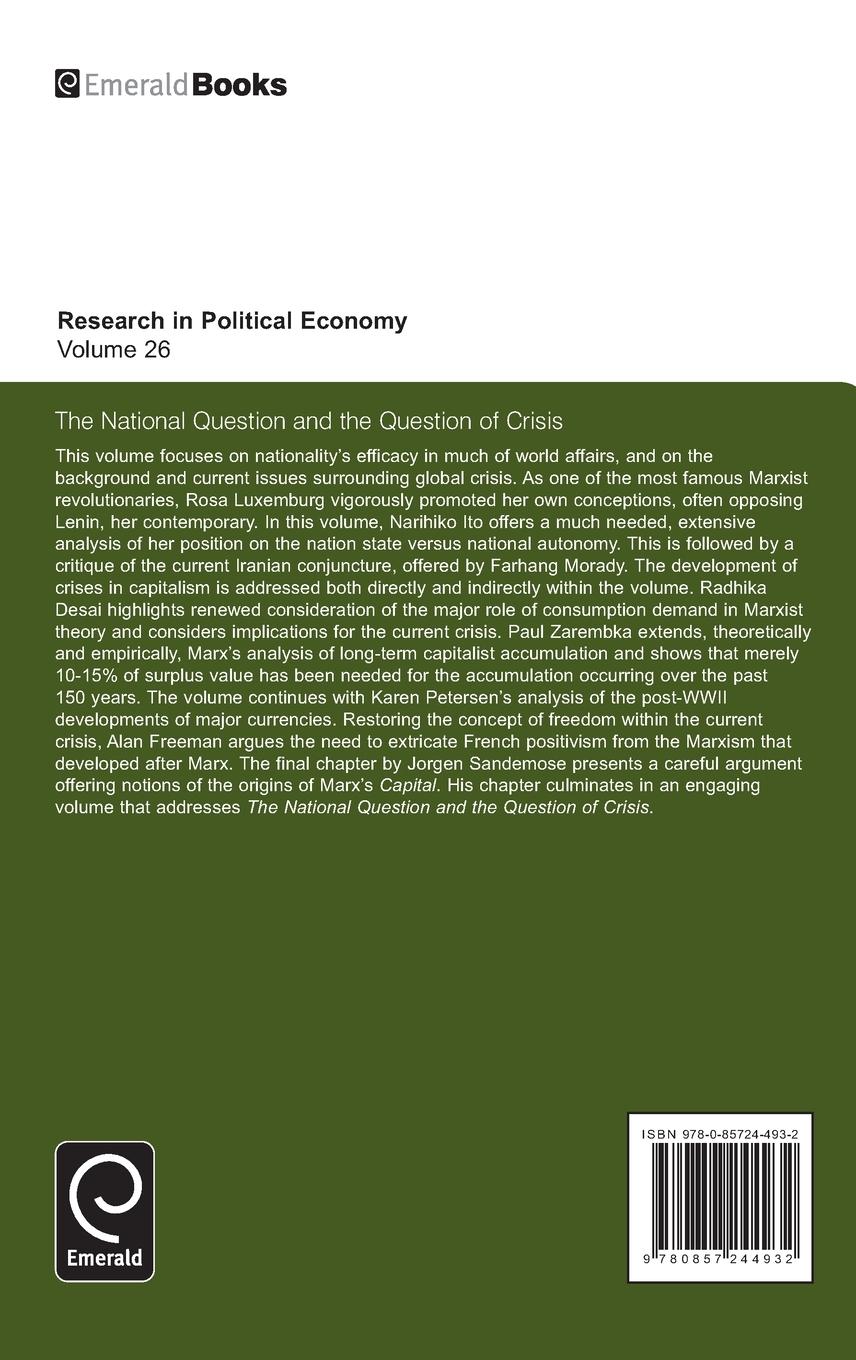 Rückseitencover The National Question and the Question of Crisis