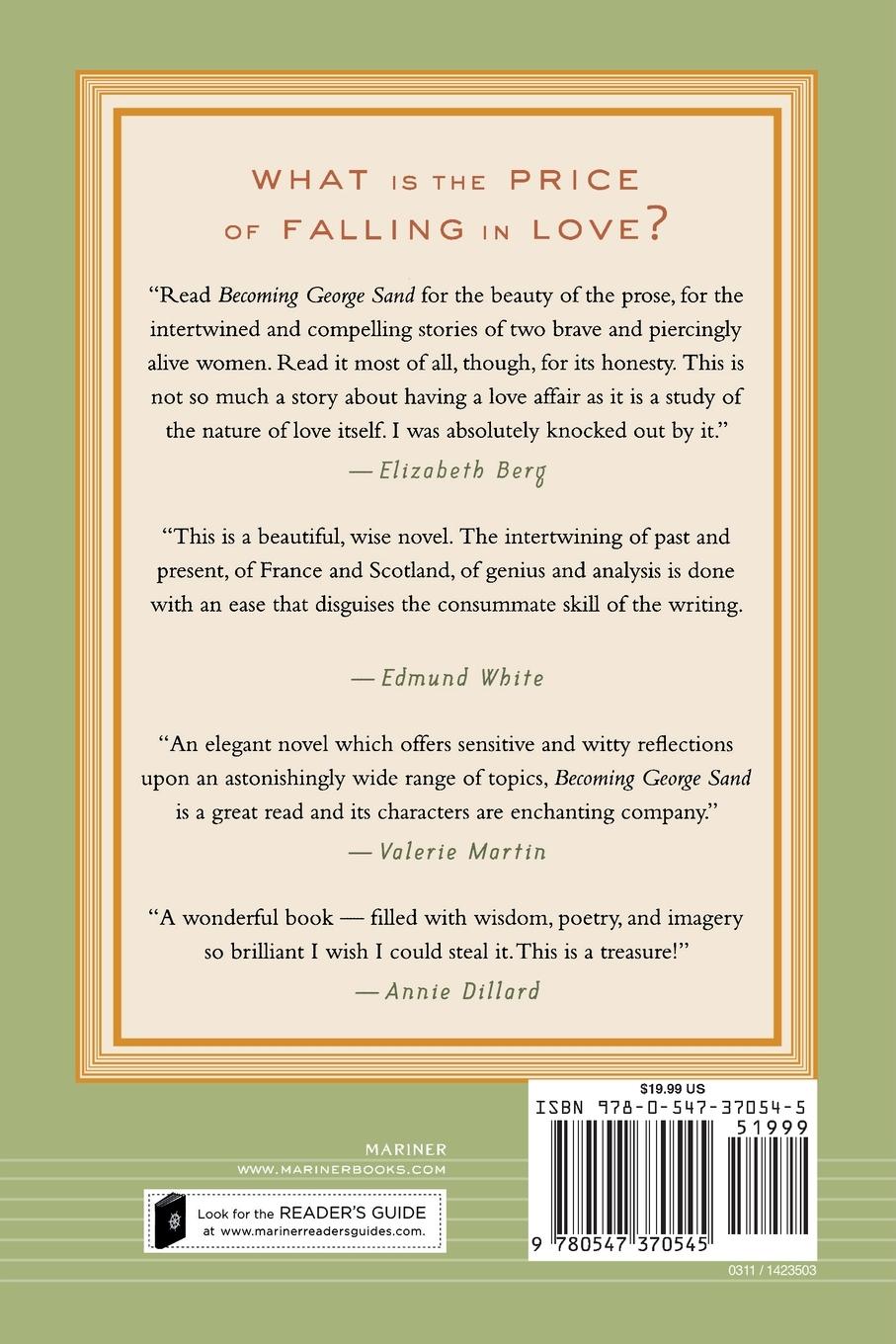 Rückseitencover Becoming George Sand