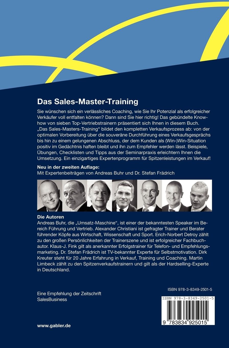 Rückseitencover Das Sales-Master-Training