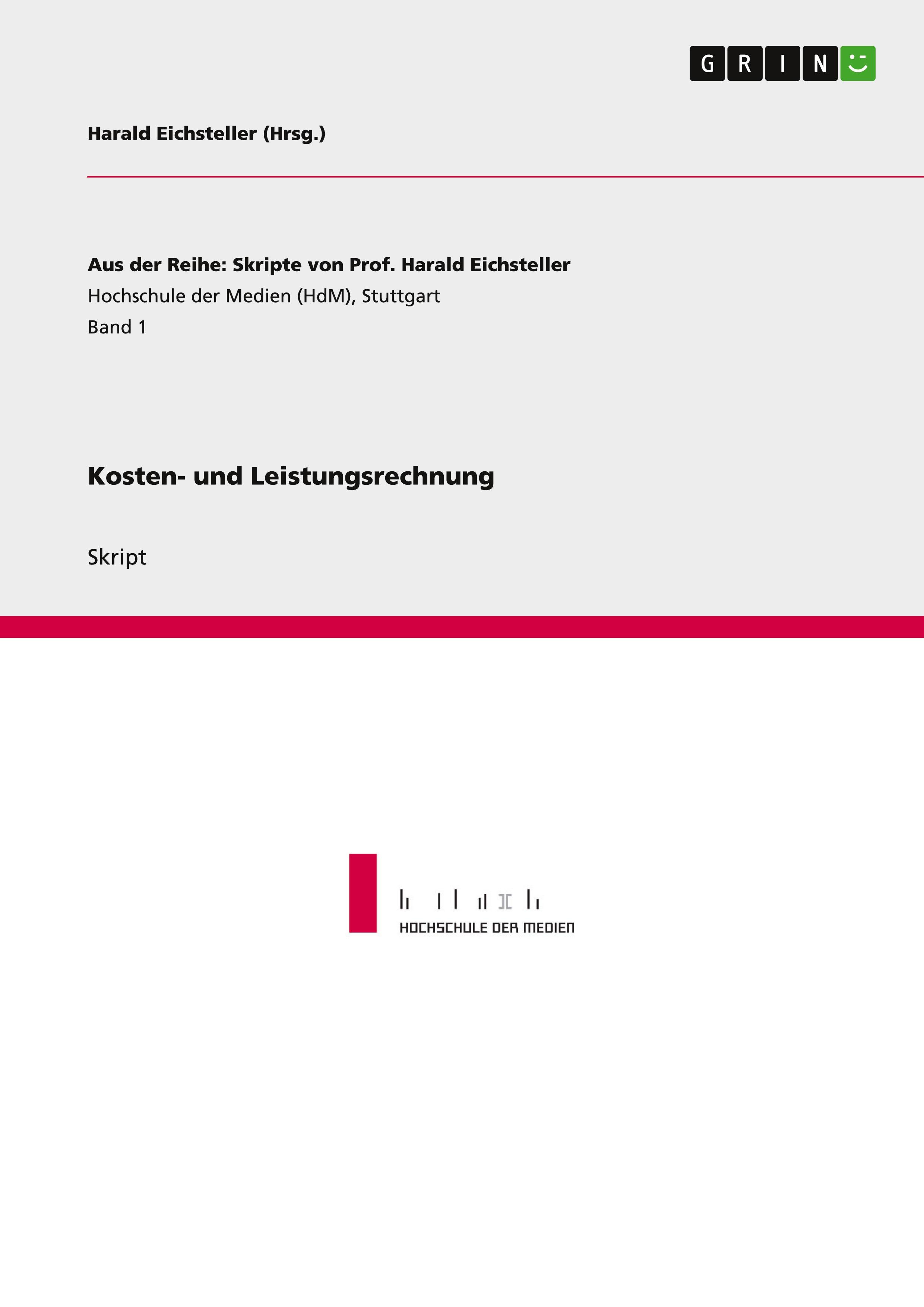 Vorderes Coverbild Kosten- und Leistungsrechnung