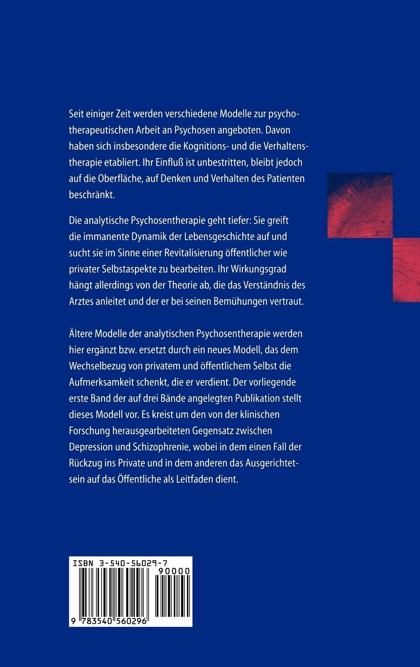 Rückseitencover Analytische Psychosentherapie