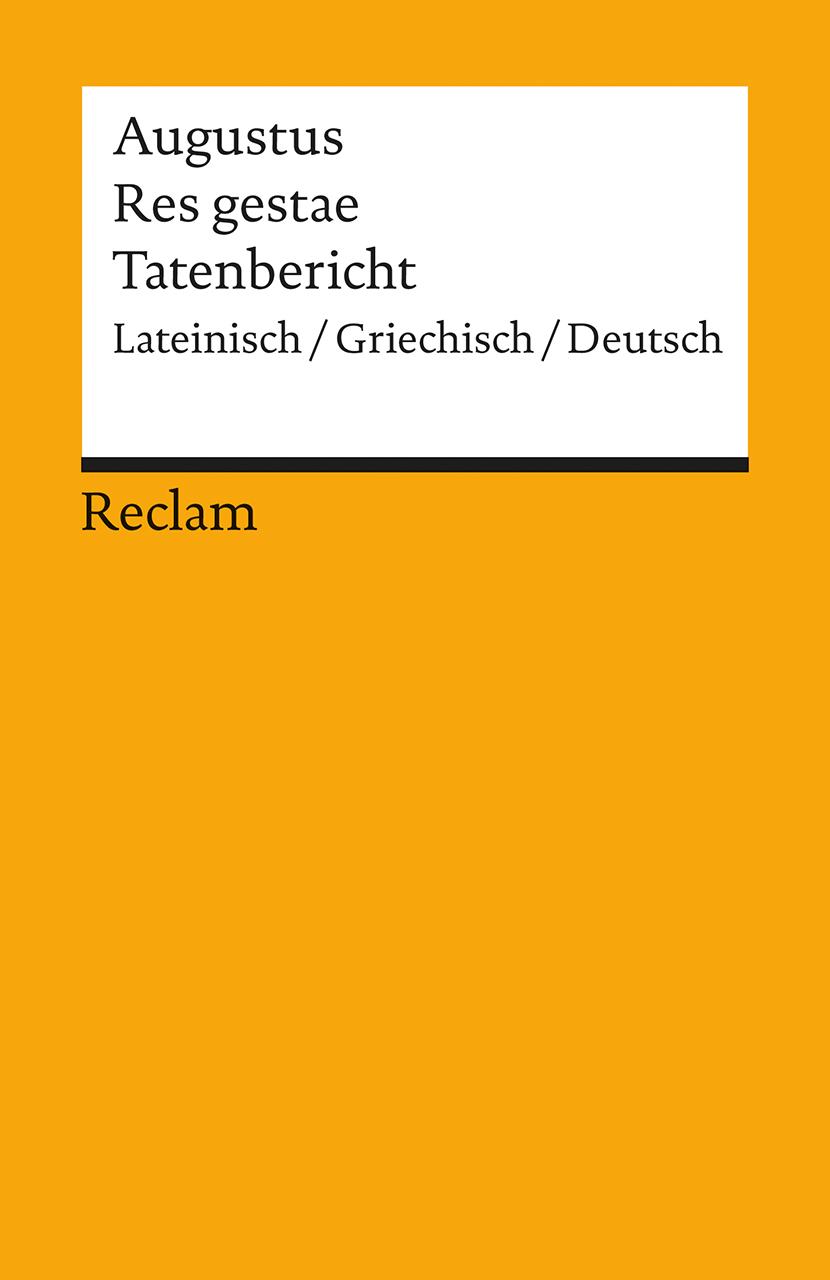 Vorderes Coverbild Tatenbericht / Res gestae