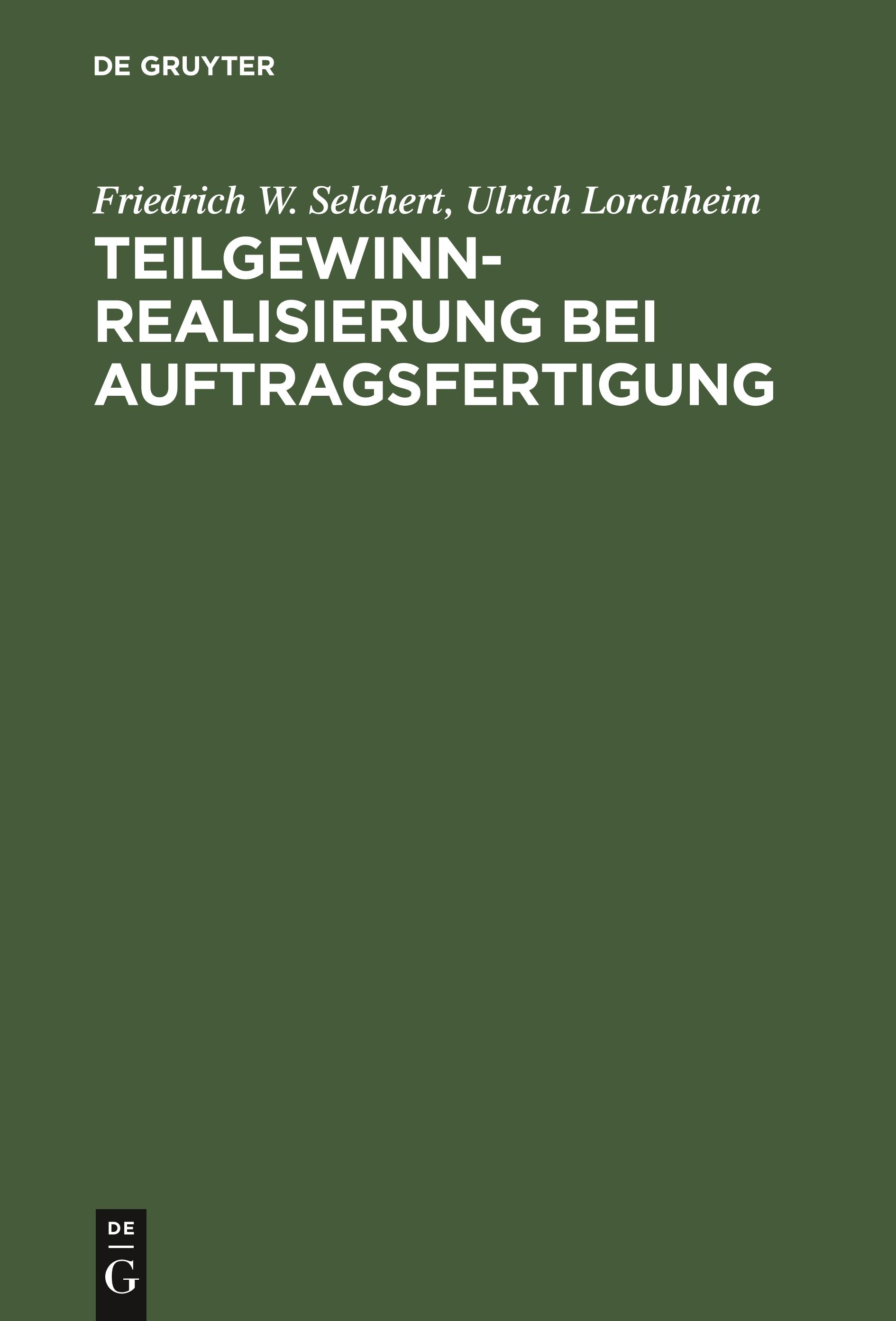 Vorderes Coverbild Teilgewinnrealisierung bei Auftragsfertigung