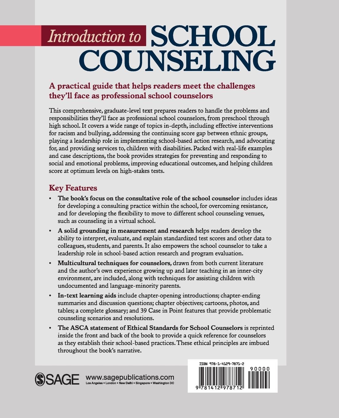 Rückseitencover Introduction to School Counseling
