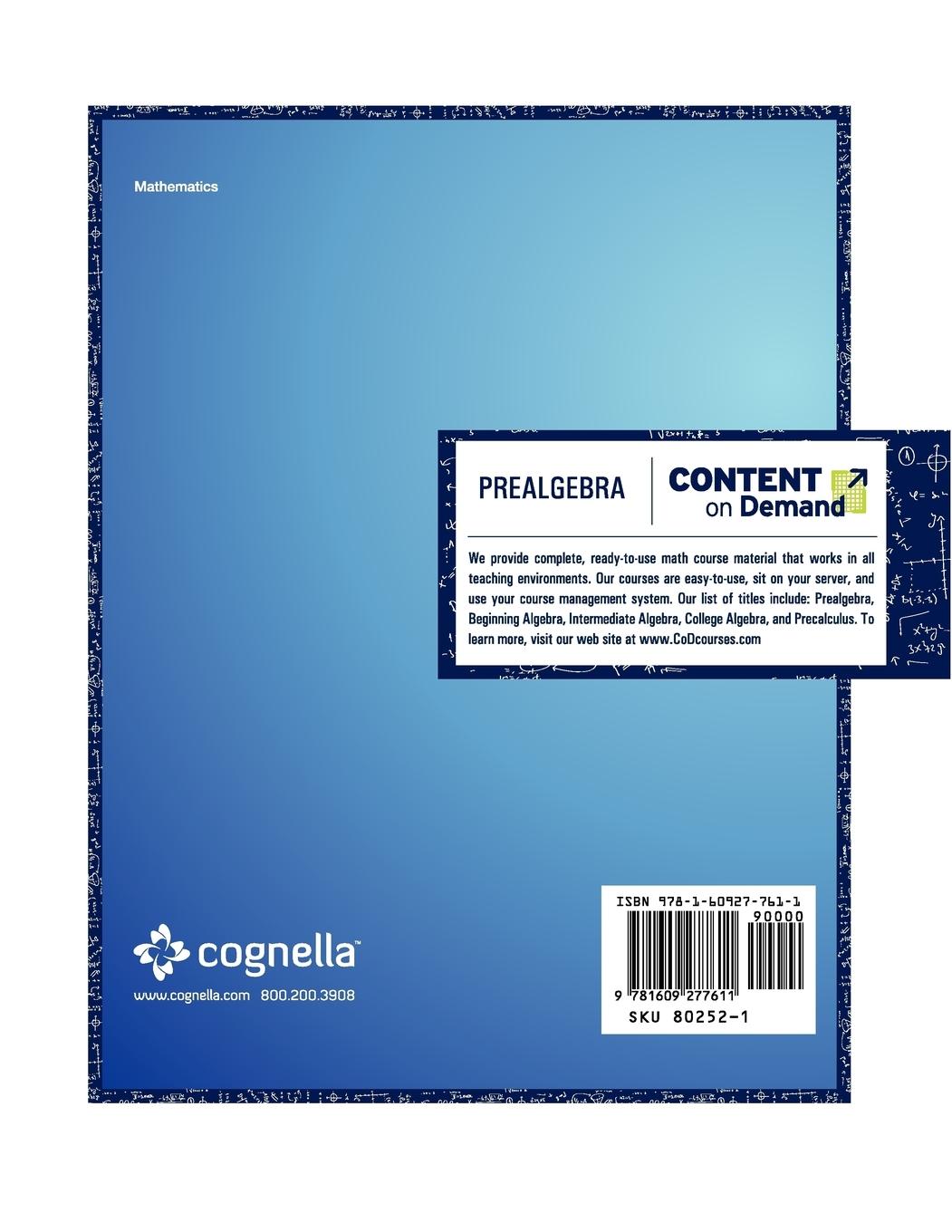 Rückseitencover Prealgebra 2nd Edition