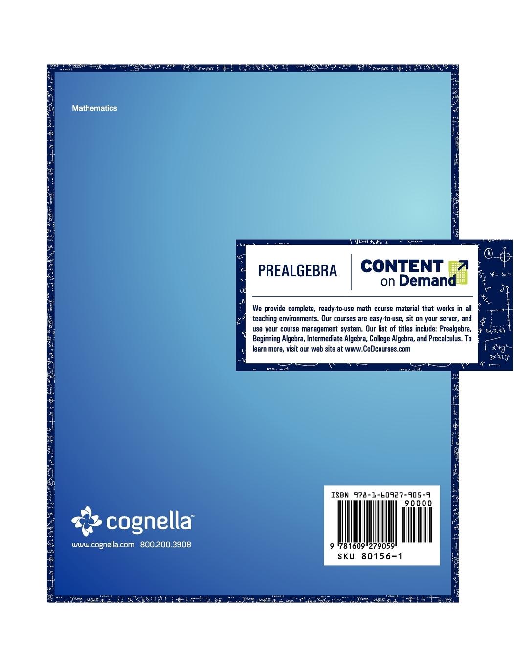 Rückseitencover Prealgebra 2nd Edition