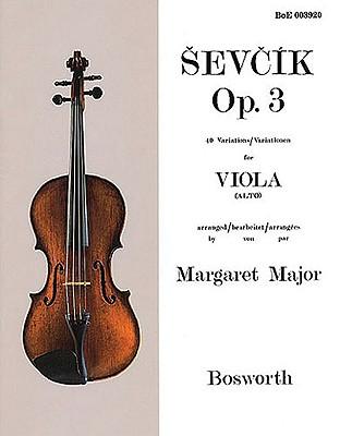 Vorderes Coverbild Sevcik for Viola, Opus 3: 40 Variations