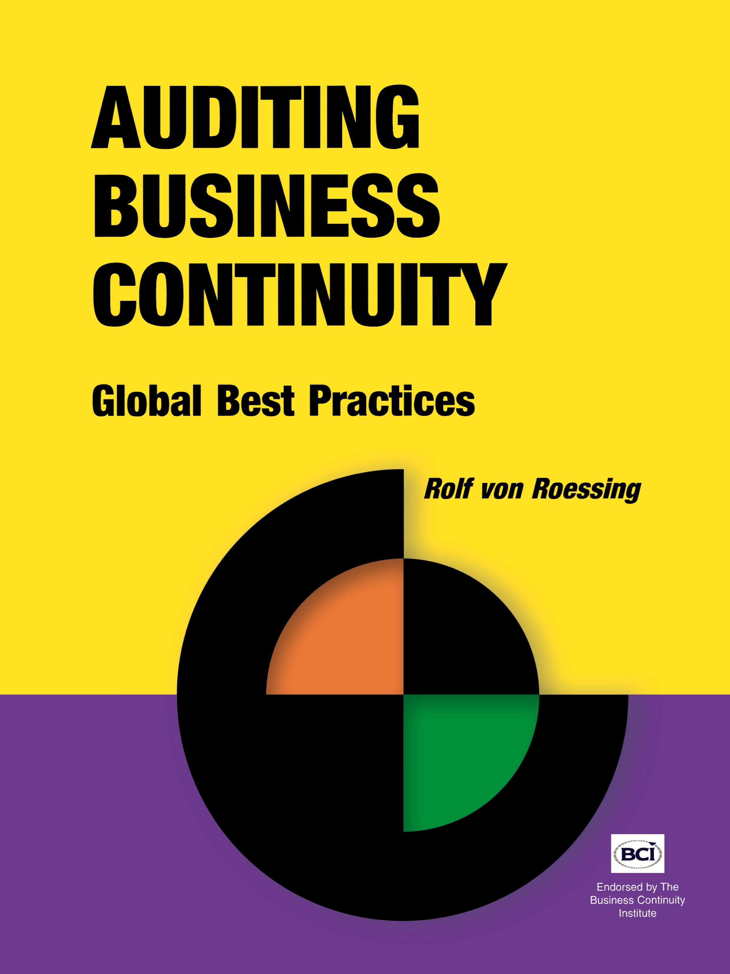 Vorderes Coverbild Auditing Business Continuity