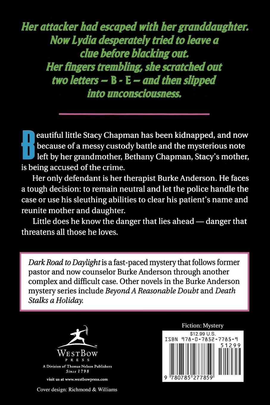 Rückseitencover The Dark Road to Daylight