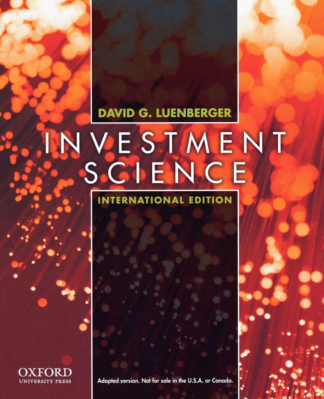 Vorderes Coverbild Investment Science, International Edition