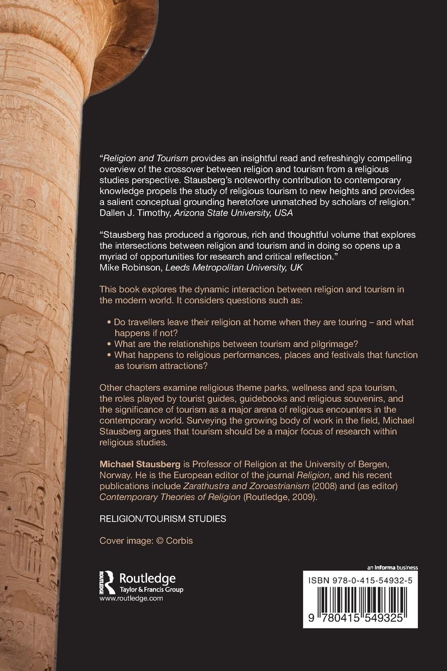 Rückseitencover Religion and Tourism
