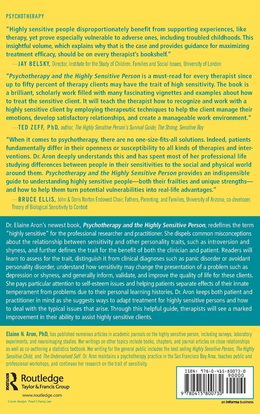 Rückseitencover Psychotherapy and the Highly Sensitive Person