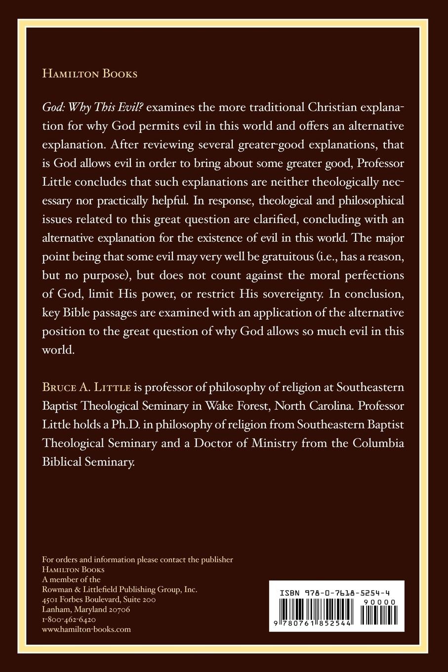 Rückseitencover God, Why This Evil?