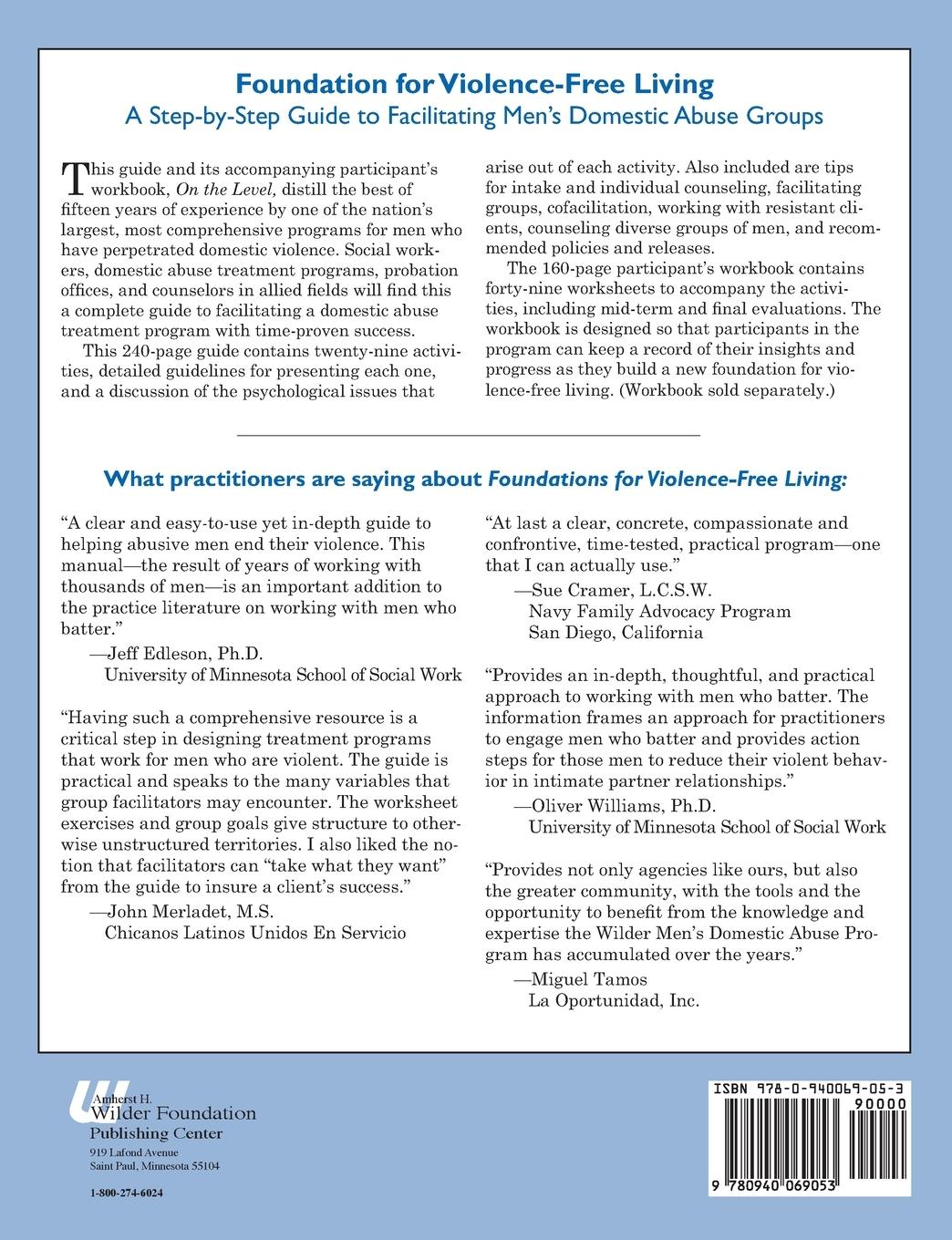 Rückseitencover Foundations for Violence-Free Living