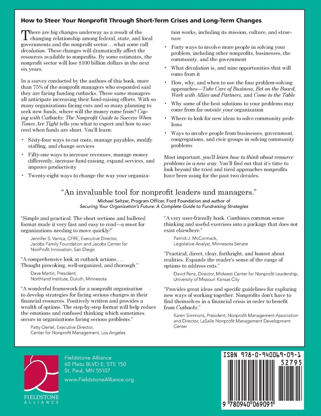 Rückseitencover Coping With Cutbacks