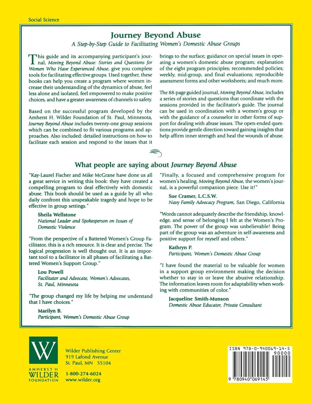 Rückseitencover Journey Beyond Abuse