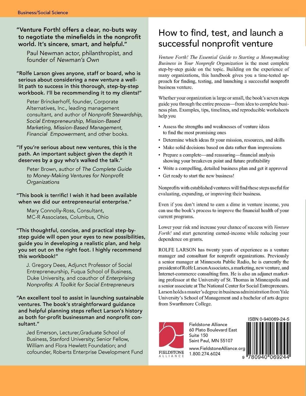 Rückseitencover Venture Forth!