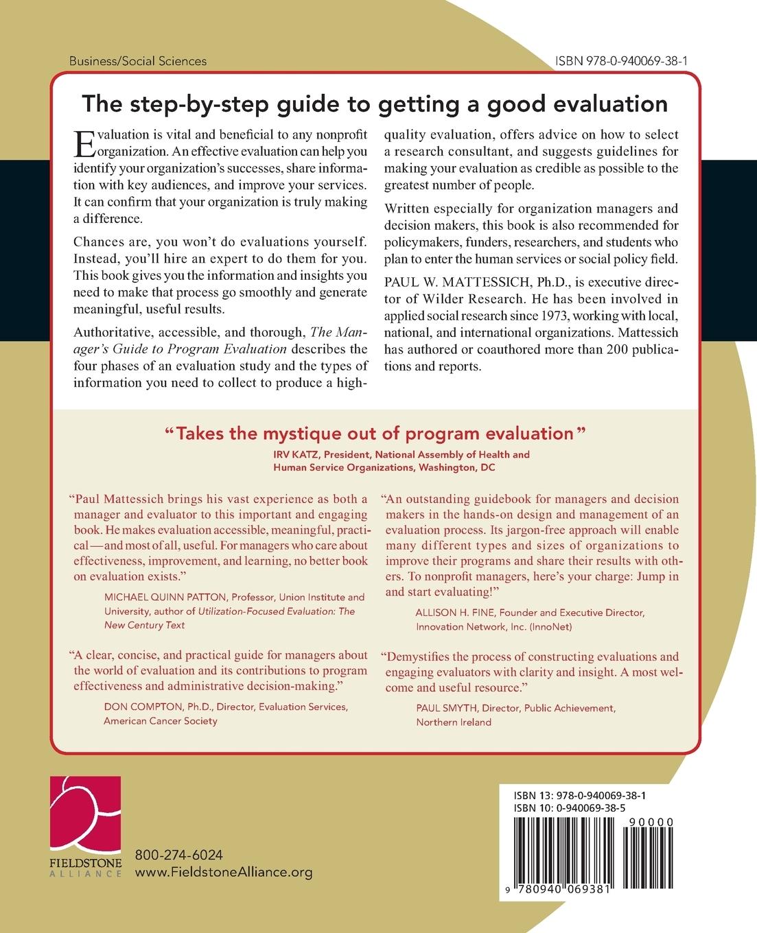 Rückseitencover The Manager's Guide to Program Evaluation
