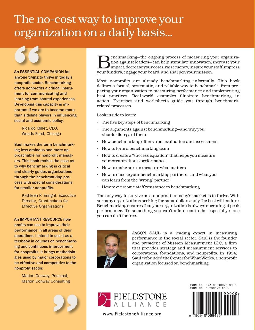 Rückseitencover Benchmarking for Nonprofits