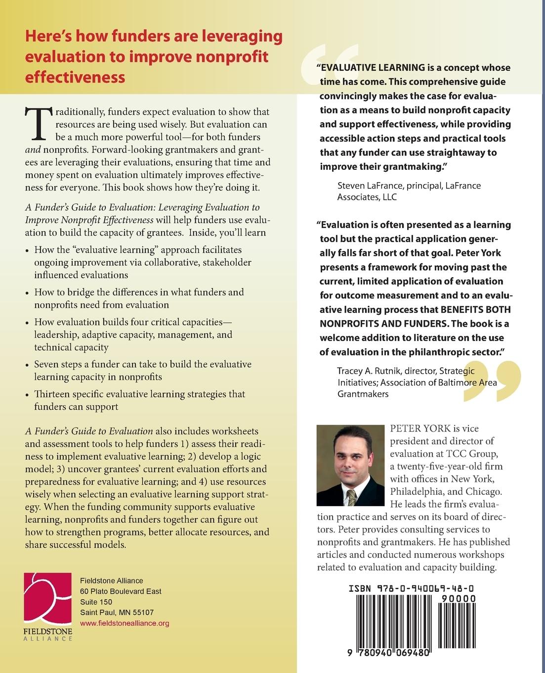 Rückseitencover A Funder's Guide to Evaluation