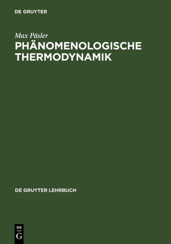 Vorderes Coverbild Phänomenologische Thermodynamik