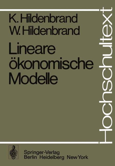 Vorderes Coverbild Lineare ökonomische Modelle