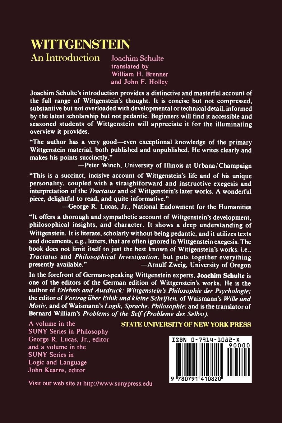 Rückseitencover Wittgenstein