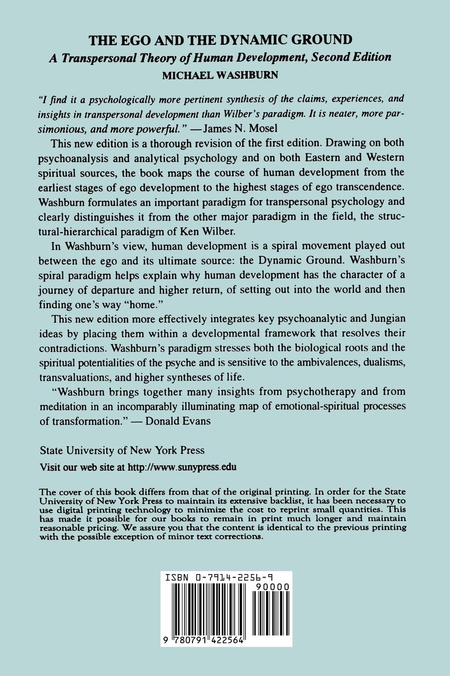 Rückseitencover The Ego and the Dynamic Ground