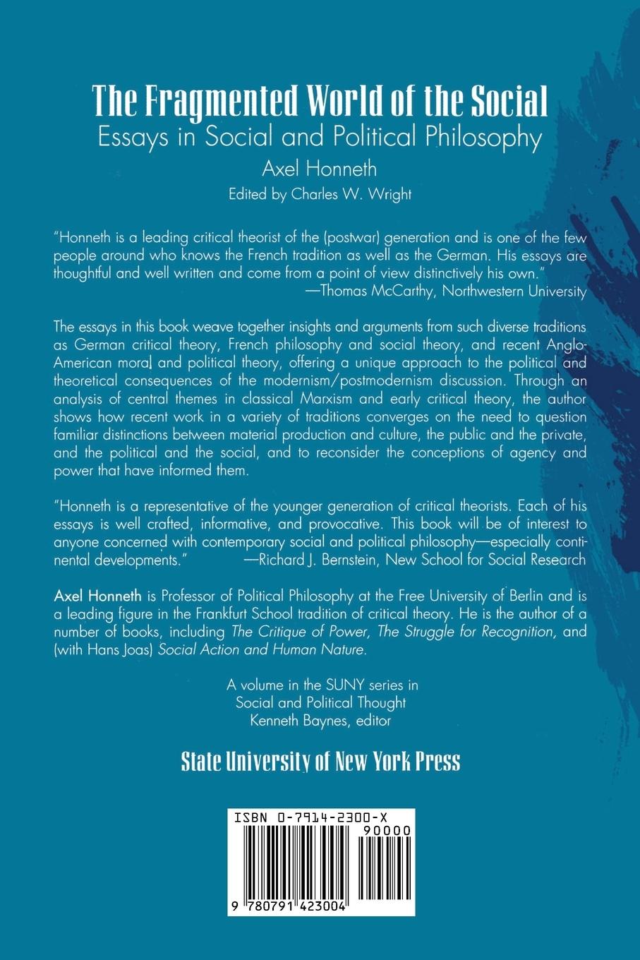 Rückseitencover The Fragmented World of the Social