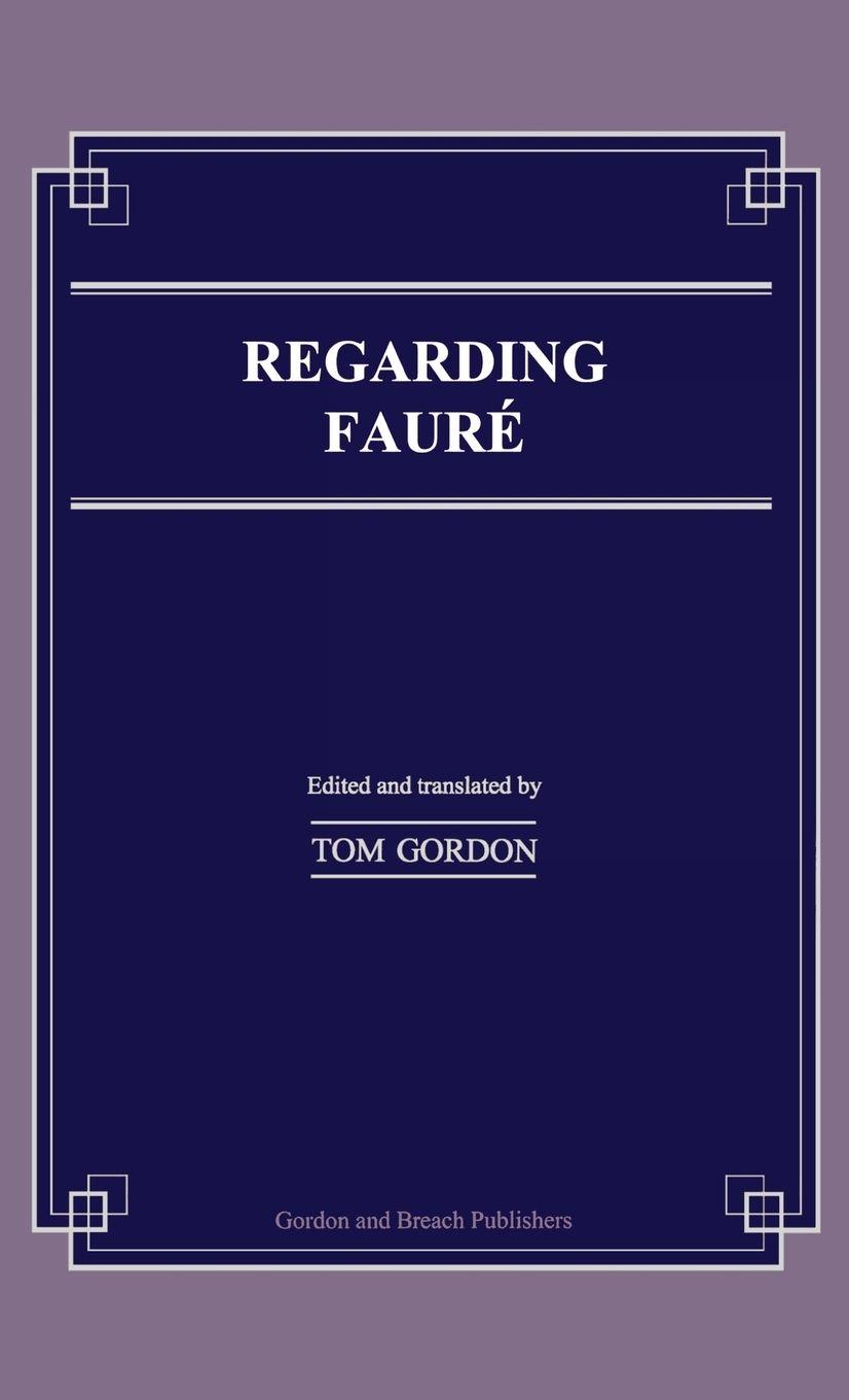Vorderes Coverbild Regarding Faure