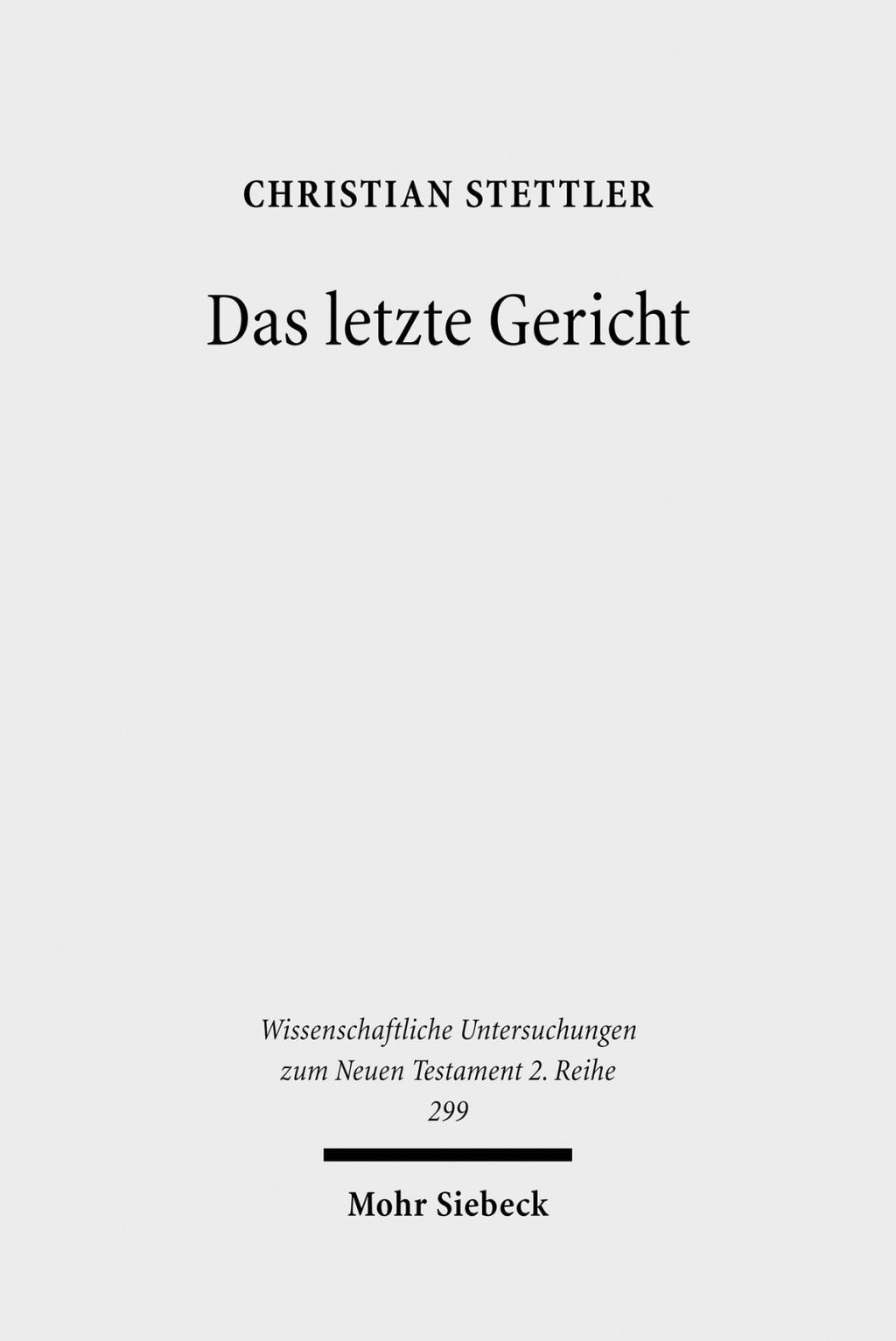 Vorderes Coverbild Das letzte Gericht