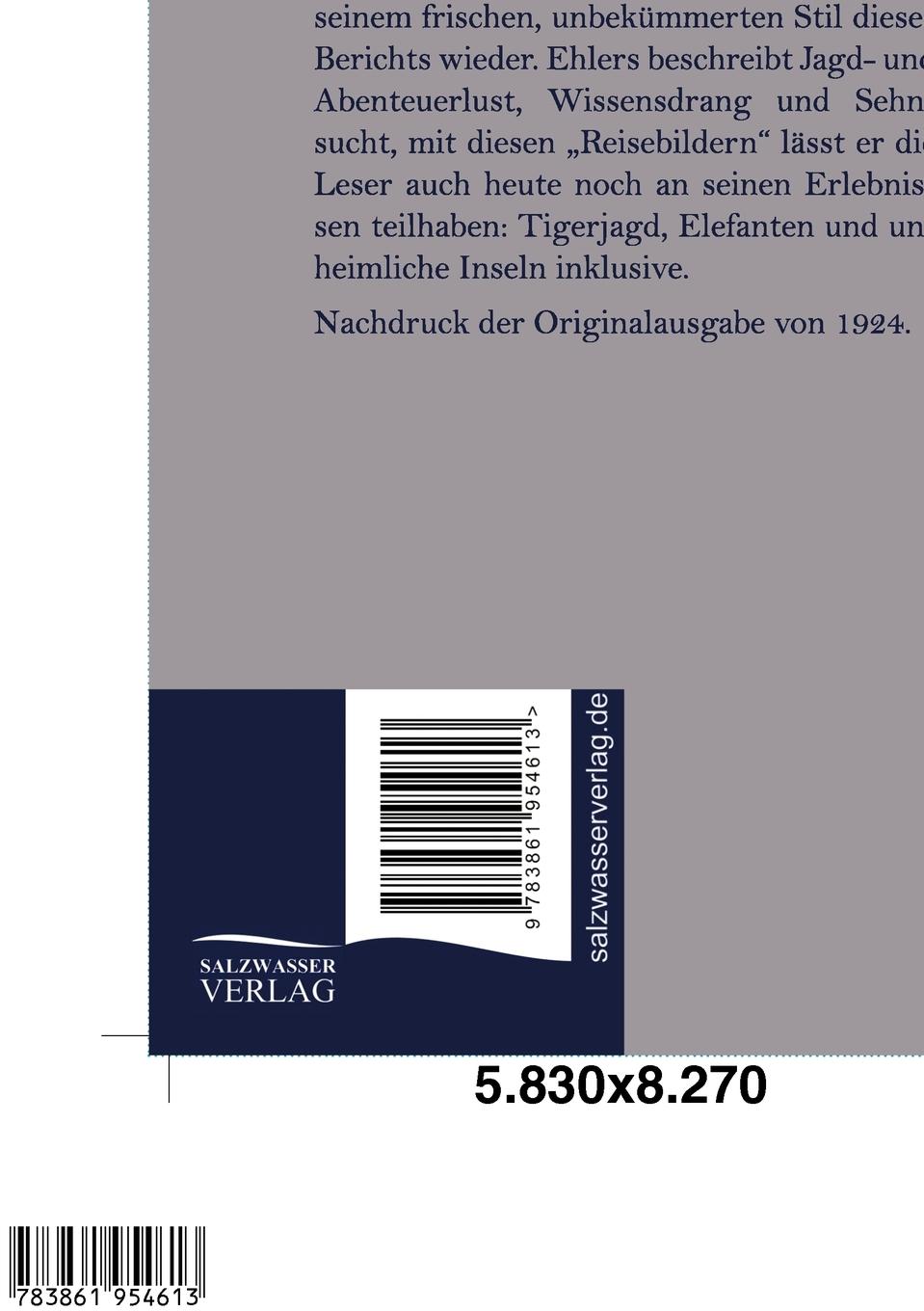 Rückseitencover Indische Reisebilder