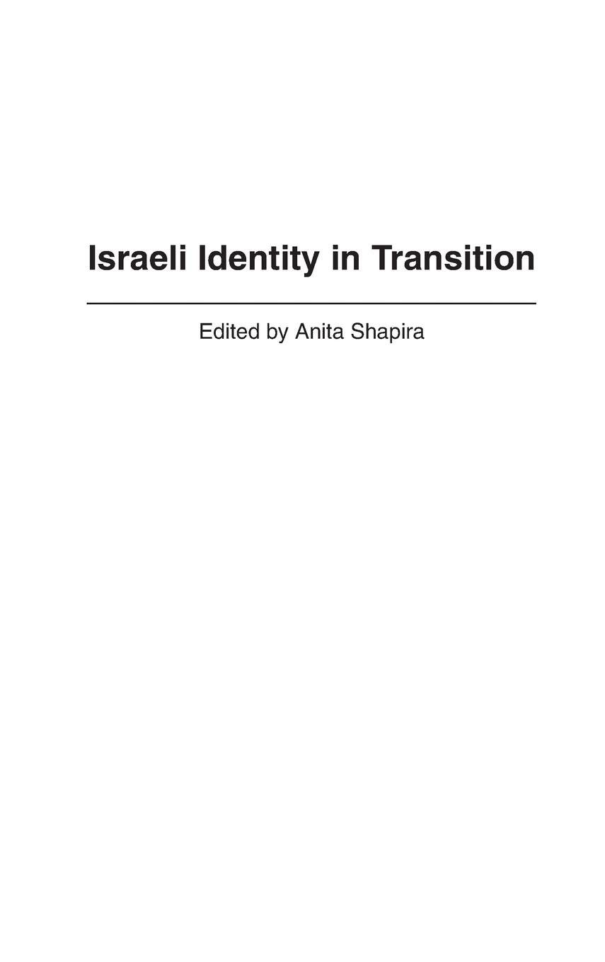 Vorderes Coverbild Israeli Identity in Transition