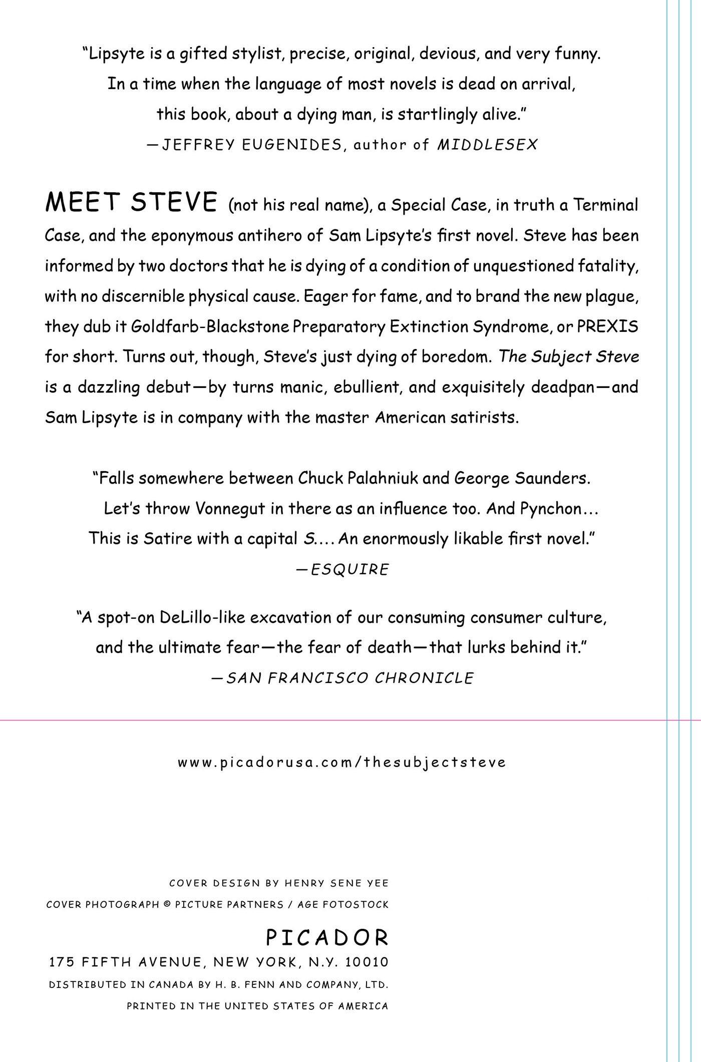 Rückseitencover Subject Steve